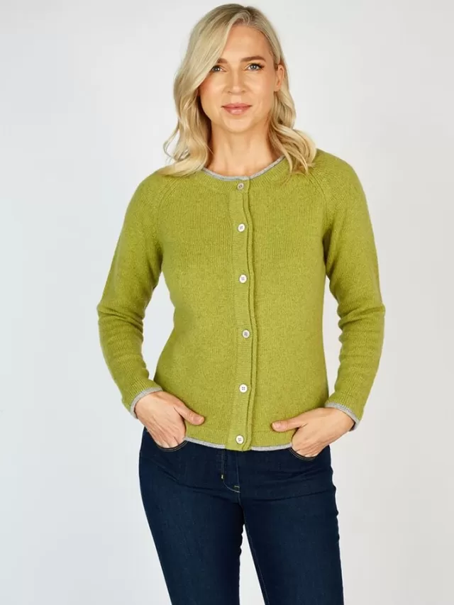 Women Sweater Shop Wool and Cashmere Cardigan Apple