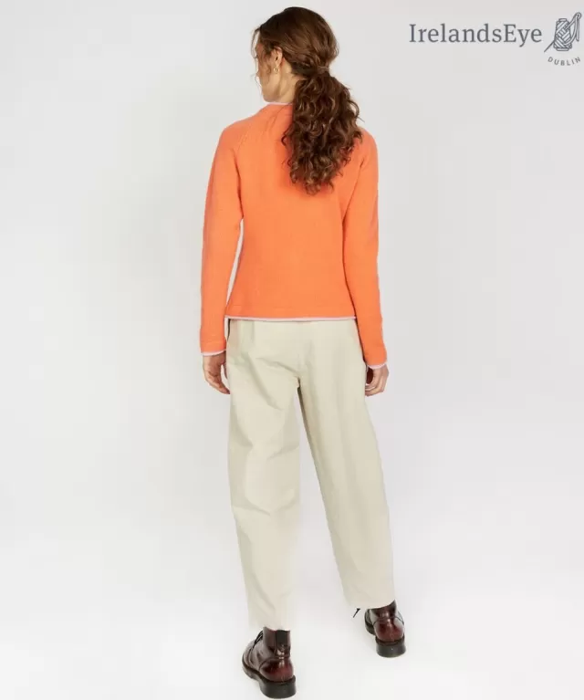 Women Sweater Shop Wool and Cashmere Killiney Cardigan Coral